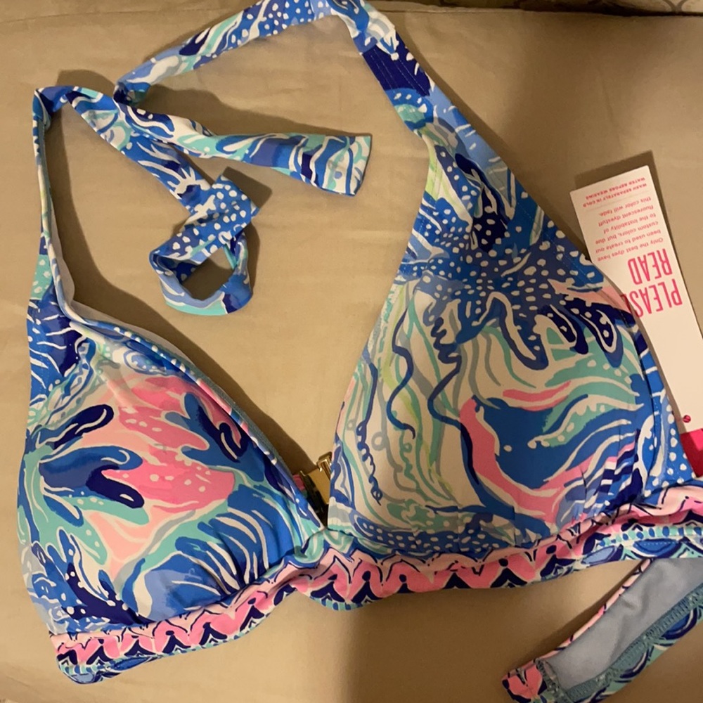 Lily Pulitzer Saltwater Blue Bikini Size 6